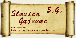 Slavica Gajevac vizit kartica